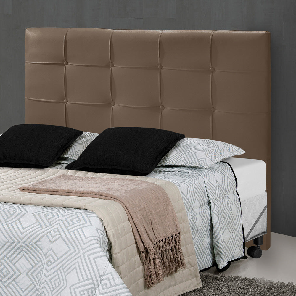 Cabeceira Estofada Hadassa para Cama Box King 195cm Detalhe em Costura com Pés Estrutura em Madeira - LH Móveis
