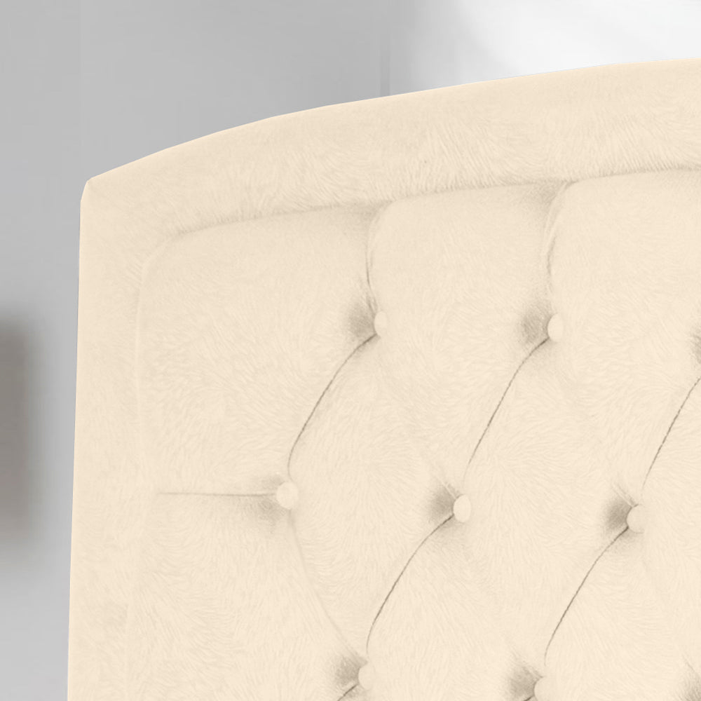 Cabeceira para Cama Box Casal 140 cm Detalhe Capitonê com Botões Ibiza Estrutura em Madeira com Pés - LH Móveis