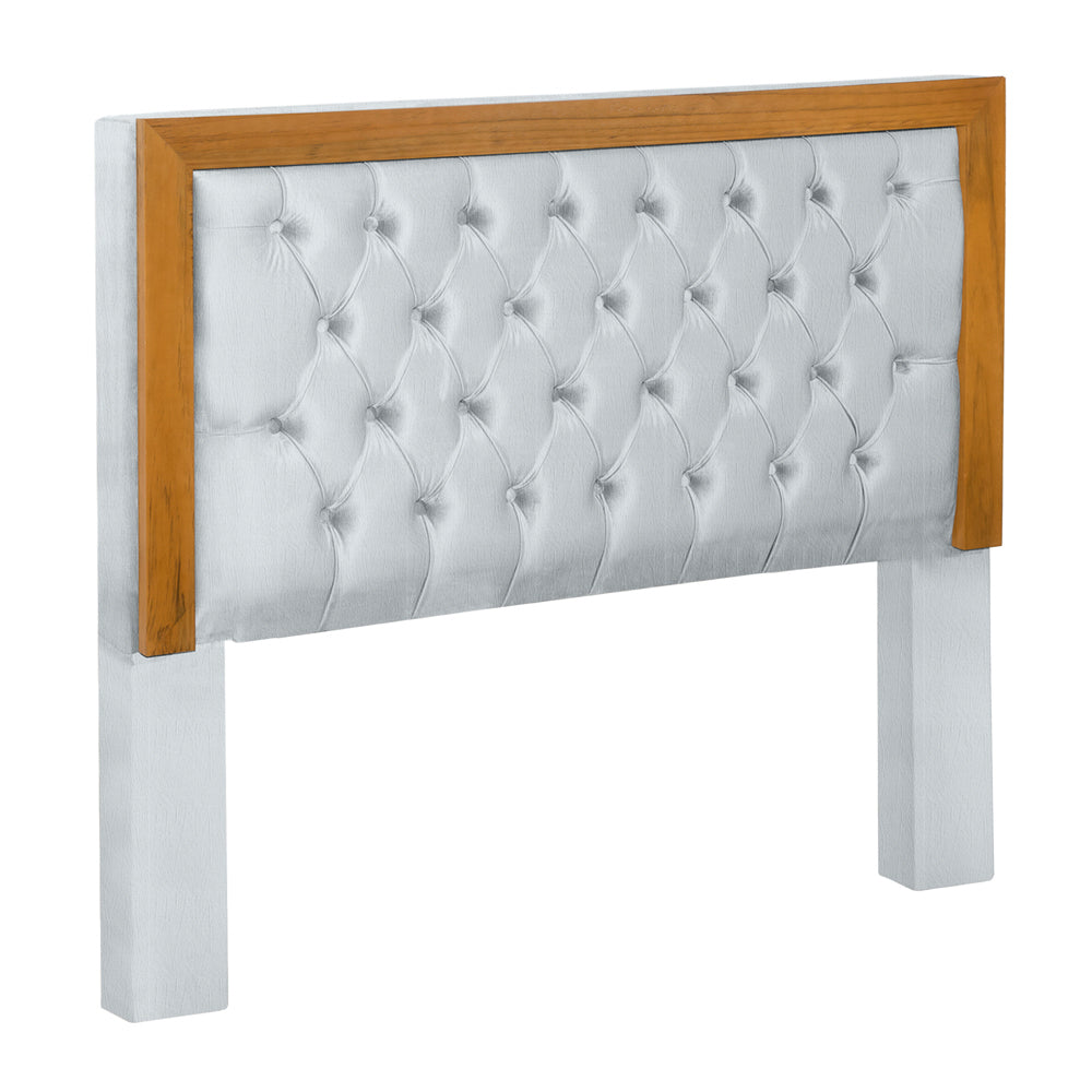 Cabeceira Estofada Imperial Para Cama Box King 195cm com Moldura de Madeira Detalhe Capitonê Instalação Fácil - LH Móveis