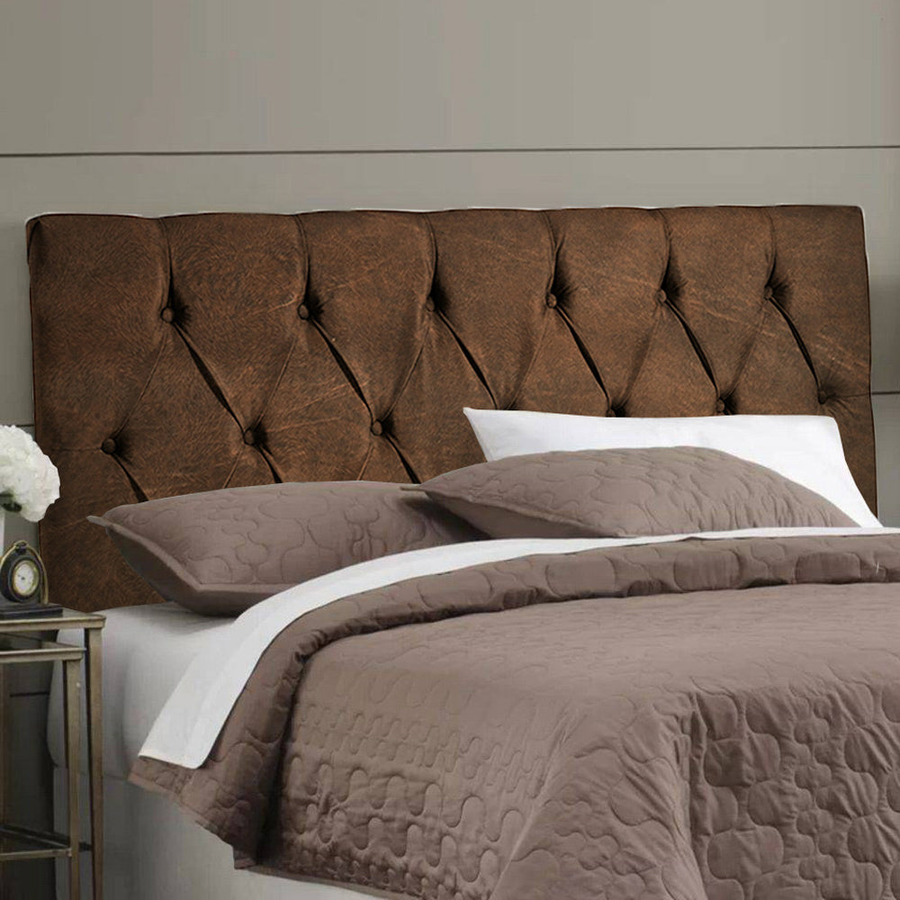 Cabeceira Intense Modelo Painel Detalhe Capitonê para Cama Box Queen 160 cm Fixação na Parede - LH Móveis