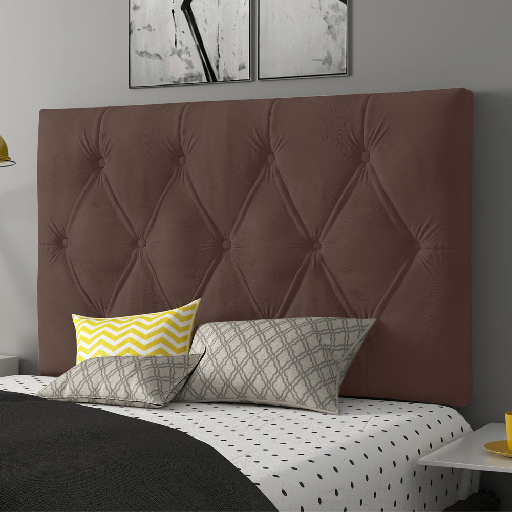 Cabeceira Painel Capitonê para Cama Box Solteiro 90 cm Intense Fixação na Parede Várias Cores - LH Móveis
