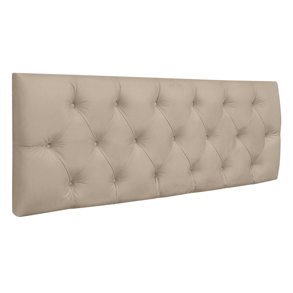 Cabeceira Estofada Painel Intense para Cama Box Casal 140cm com Detalhe Capitonê Fixação na Parede  - LH Móveis