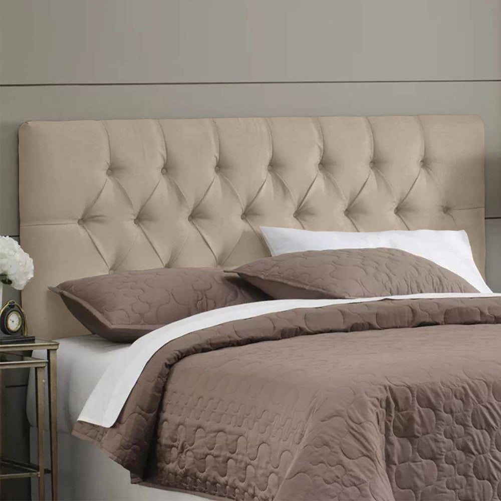 Cabeceira Estofada Painel Intense para Cama Box Casal 140cm com Detalhe Capitonê Fixação na Parede  - LH Móveis