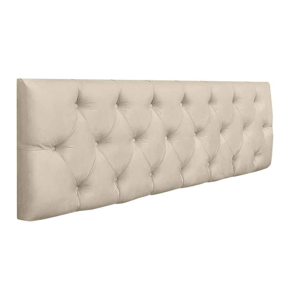 Cabeceira Intense Modelo Painel Detalhe Capitonê para Cama Box Queen 160 cm Fixação na Parede - LH Móveis