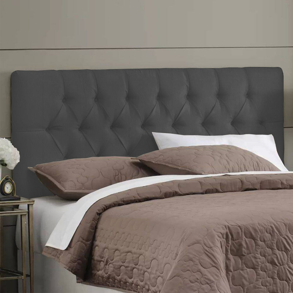 Cabeceira Intense Modelo Painel Detalhe Capitonê para Cama Box Queen 160 cm Fixação na Parede - LH Móveis