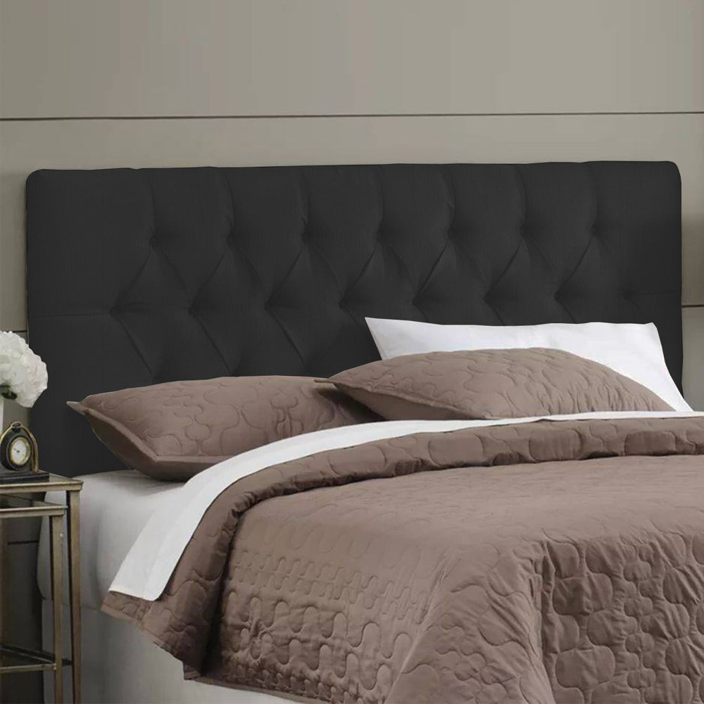 Cabeceira Intense Modelo Painel Detalhe Capitonê para Cama Box Queen 160 cm Fixação na Parede - LH Móveis