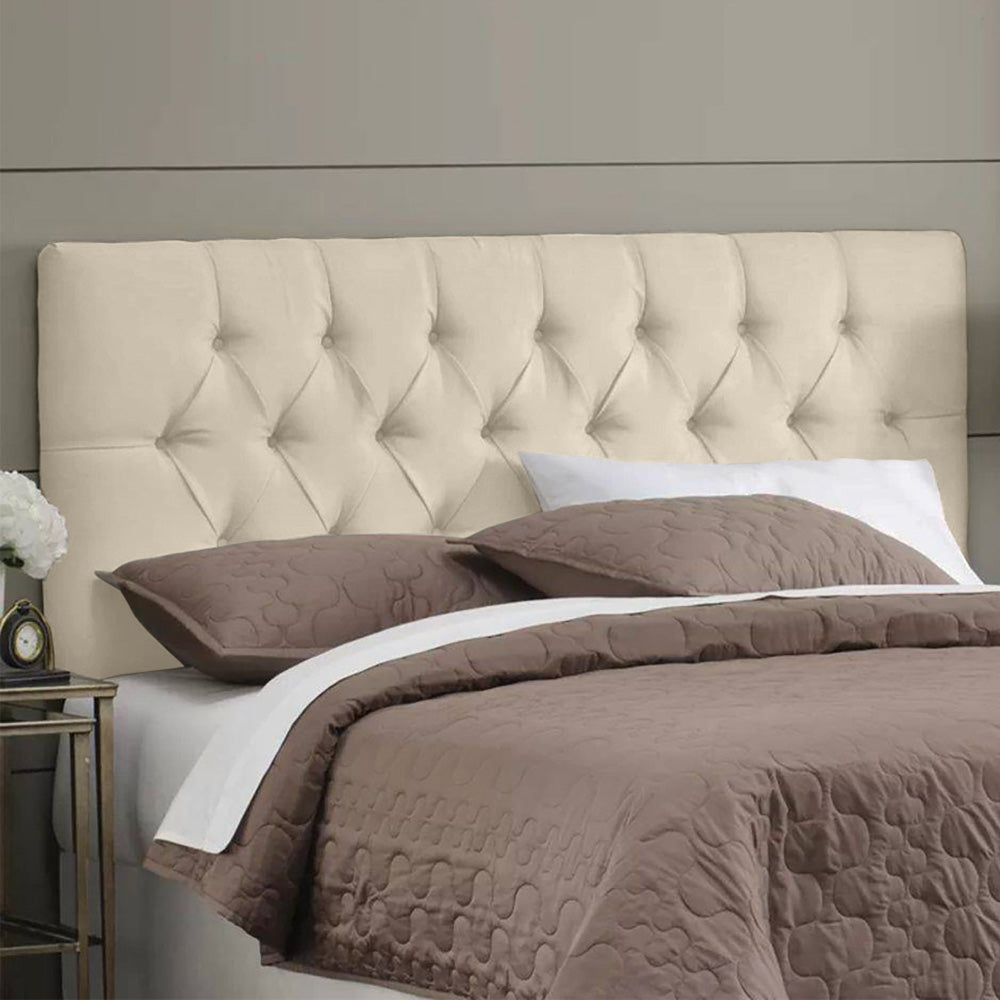 Cabeceira Intense Modelo Painel Detalhe Capitonê para Cama Box Queen 160 cm Fixação na Parede - LH Móveis
