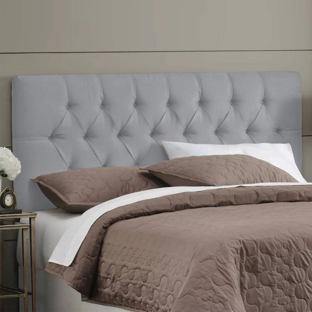 Cabeceira Intense Modelo Painel Detalhe Capitonê para Cama Box Queen 160 cm Fixação na Parede - LH Móveis