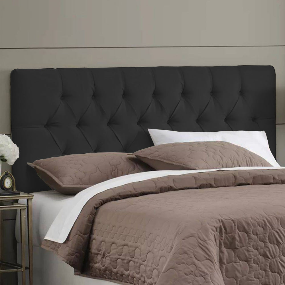 Cabeceira Intense Modelo Painel Detalhe Capitonê para Cama Box Queen 160 cm Fixação na Parede - LH Móveis