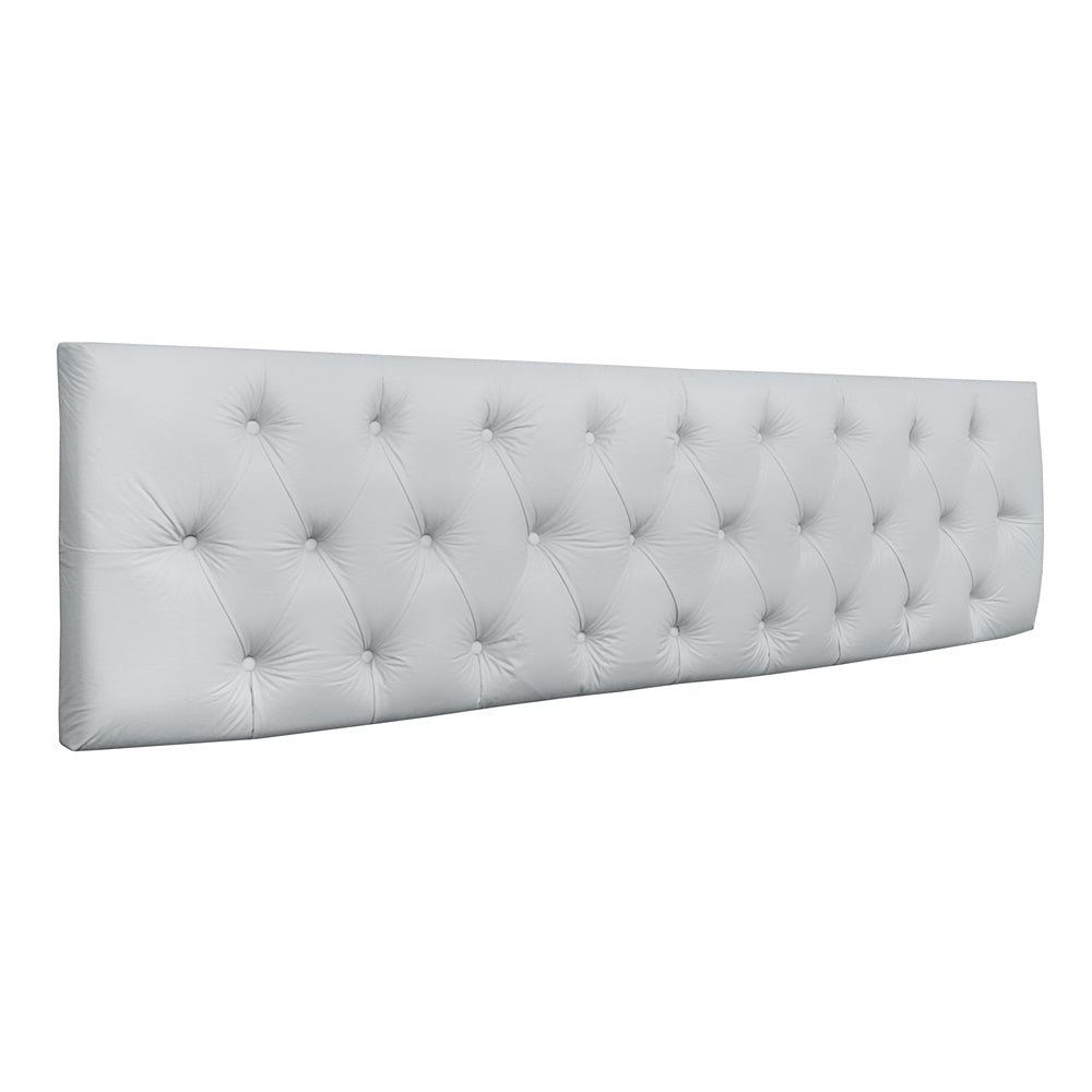 Cabeceira Painel para Cama Box King 195cm Intense Estofada Fixação na Parede com Detalhe Capitonê - LH Móveis