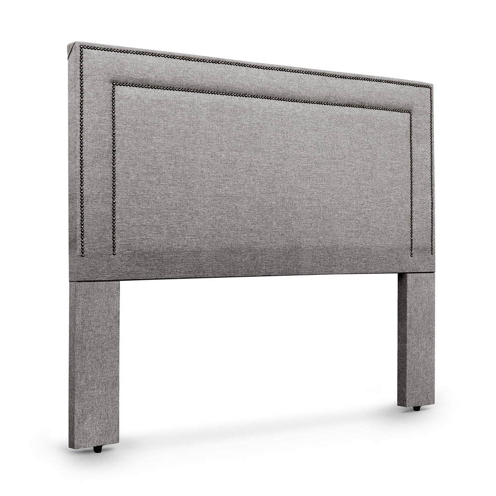 Cabeceira Estufada com Tachinhas de Metal para Cama Box Casal 140 cm Madri Fixação no Box - LH Móveis
