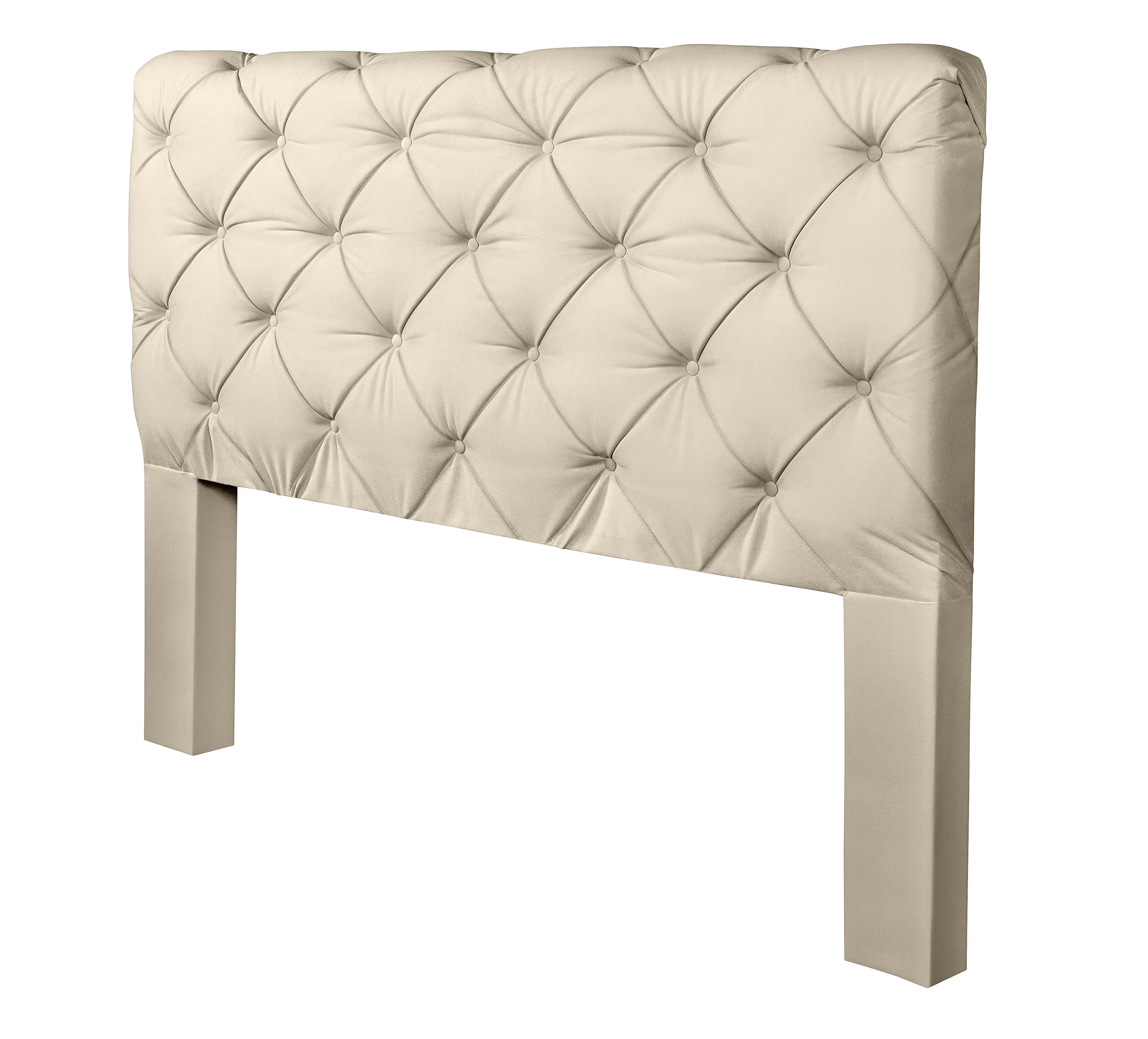 Cabeceira para Cama Box Queen 160cm Montreal Com Pés Detalhe Capitonê Fixação no Box - LH Móveis