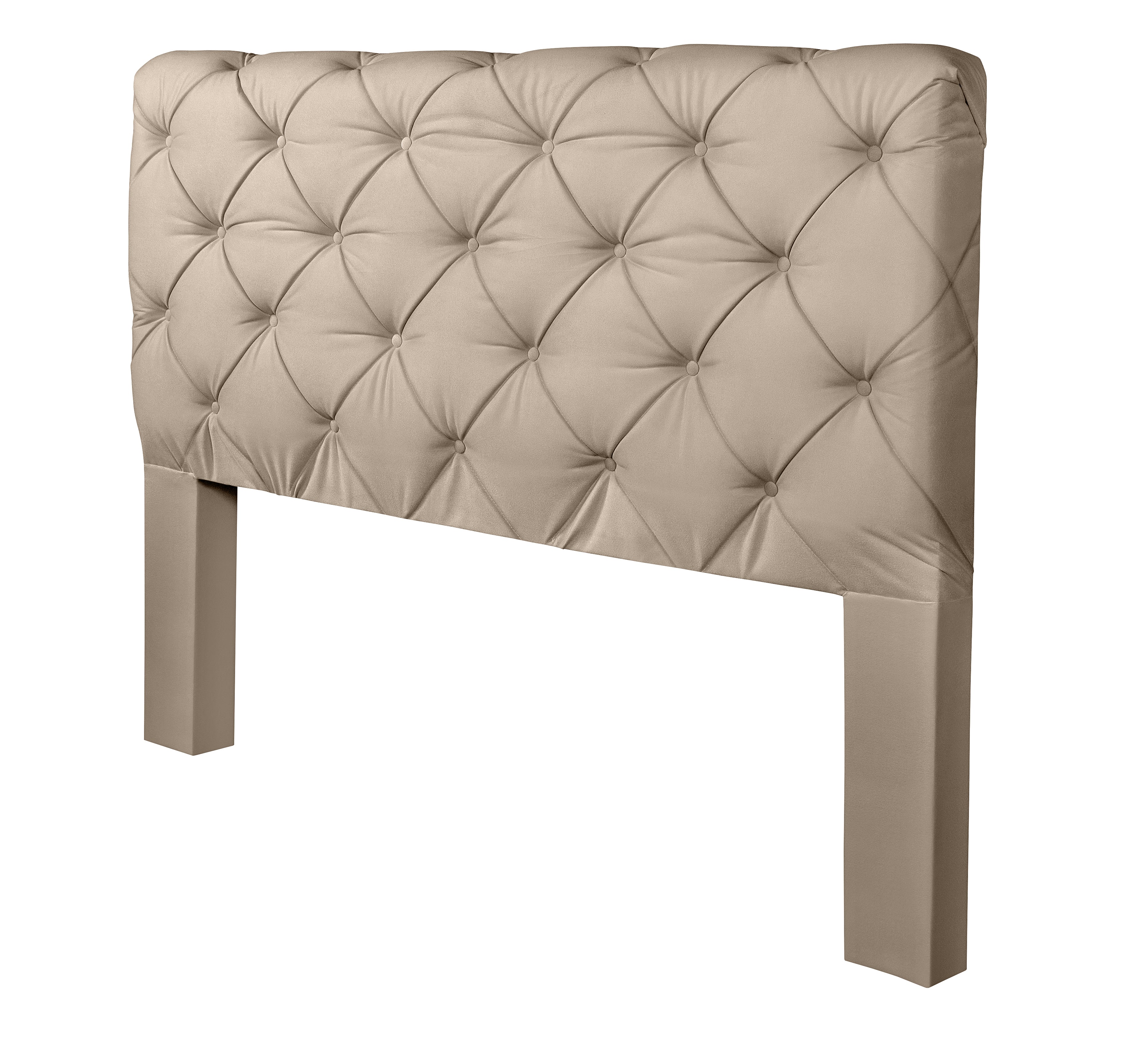 Cabeceira Montreal para Cama Box Casal 140cm Detalhe Capitonê com Pés Estrutura em Madeira - LH Móveis