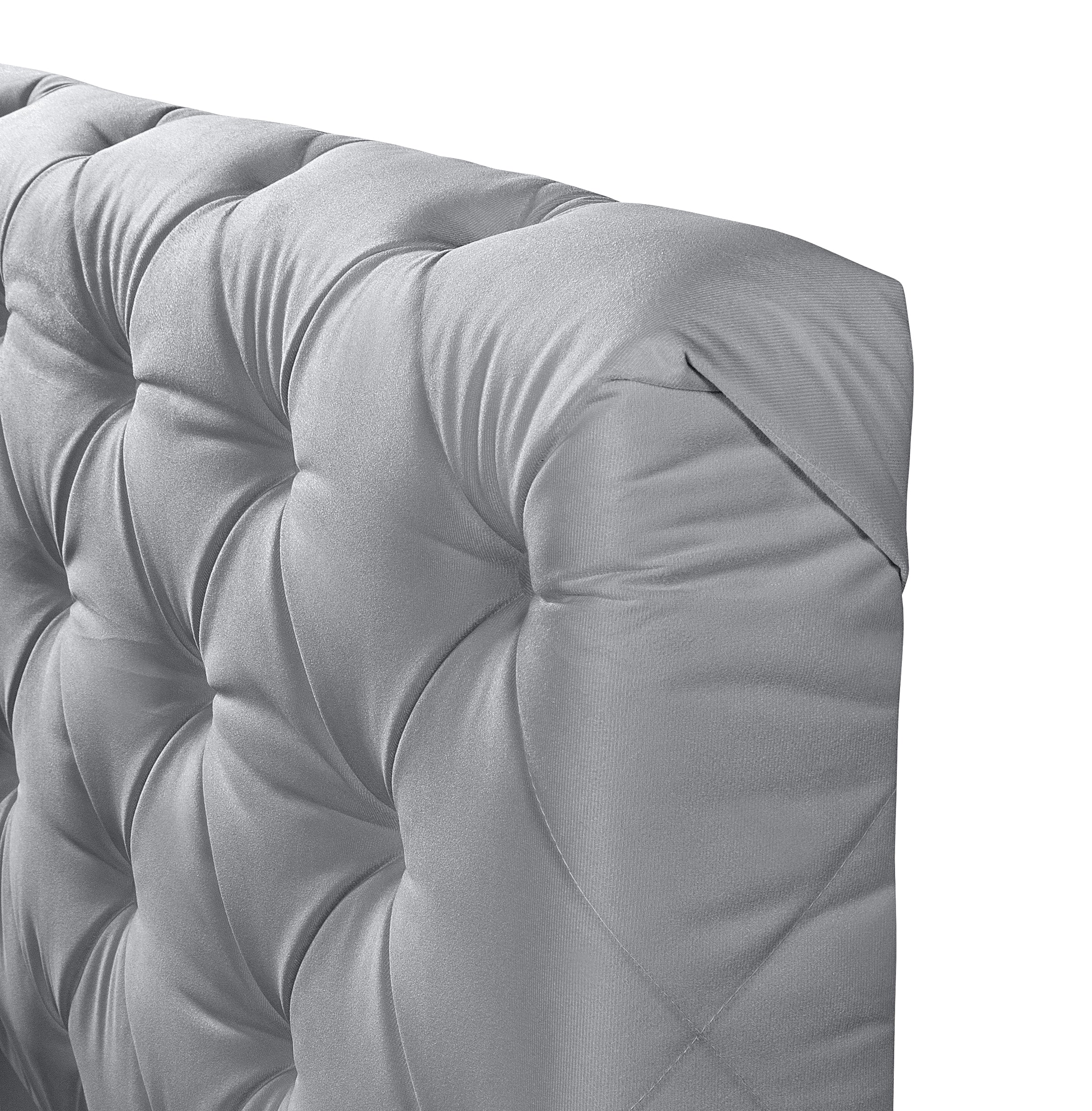Cabeceira Montreal para Cama Box Solteiro 90cm Modelo com Pés Fixação no Box - LH Móveis