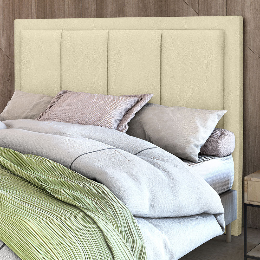 Cabeceira Veneza Estofada Luxo para Cama Box King 195 cm Detalhe em Alto Relevo com Pés - LH Móveis