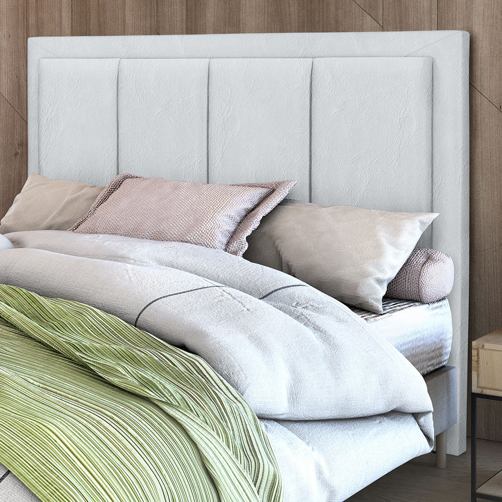 Cabeceira Veneza Estofada Luxo para Cama Box King 195 cm Detalhe em Alto Relevo com Pés - LH Móveis