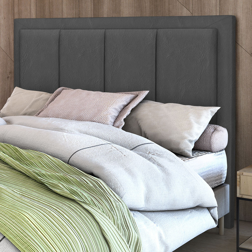 Cabeceira Veneza Estofada Luxo para Cama Box King 195 cm Detalhe em Alto Relevo com Pés - LH Móveis
