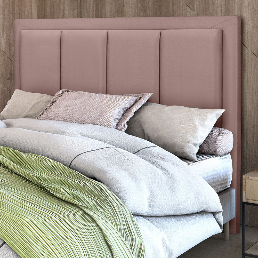 Cabeceira Veneza Estofada Luxo para Cama Box King 195 cm Detalhe em Alto Relevo com Pés - LH Móveis