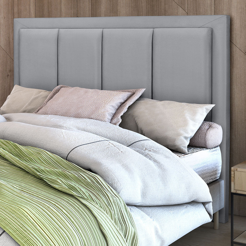 Cabeceira Veneza Estofada Luxo para Cama Box King 195 cm Detalhe em Alto Relevo com Pés - LH Móveis