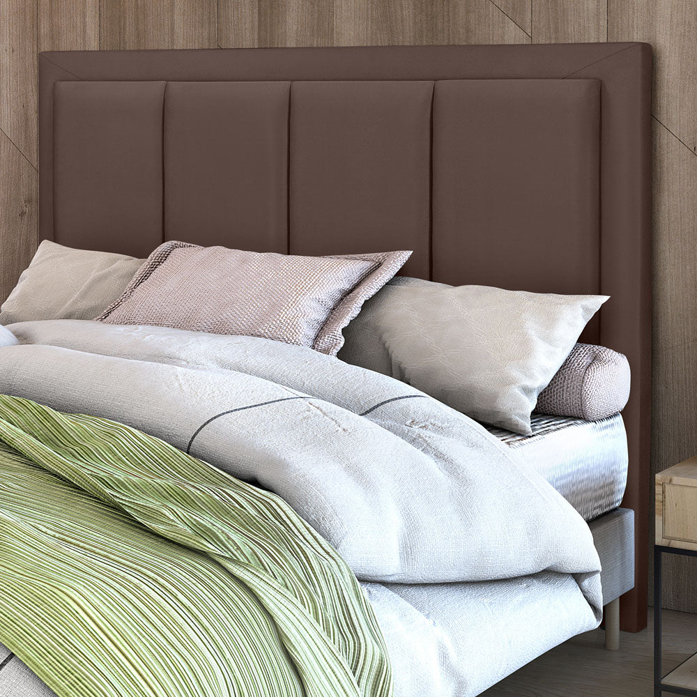 Cabeceira Veneza Estofada Luxo para Cama Box King 195 cm Detalhe em Alto Relevo com Pés - LH Móveis