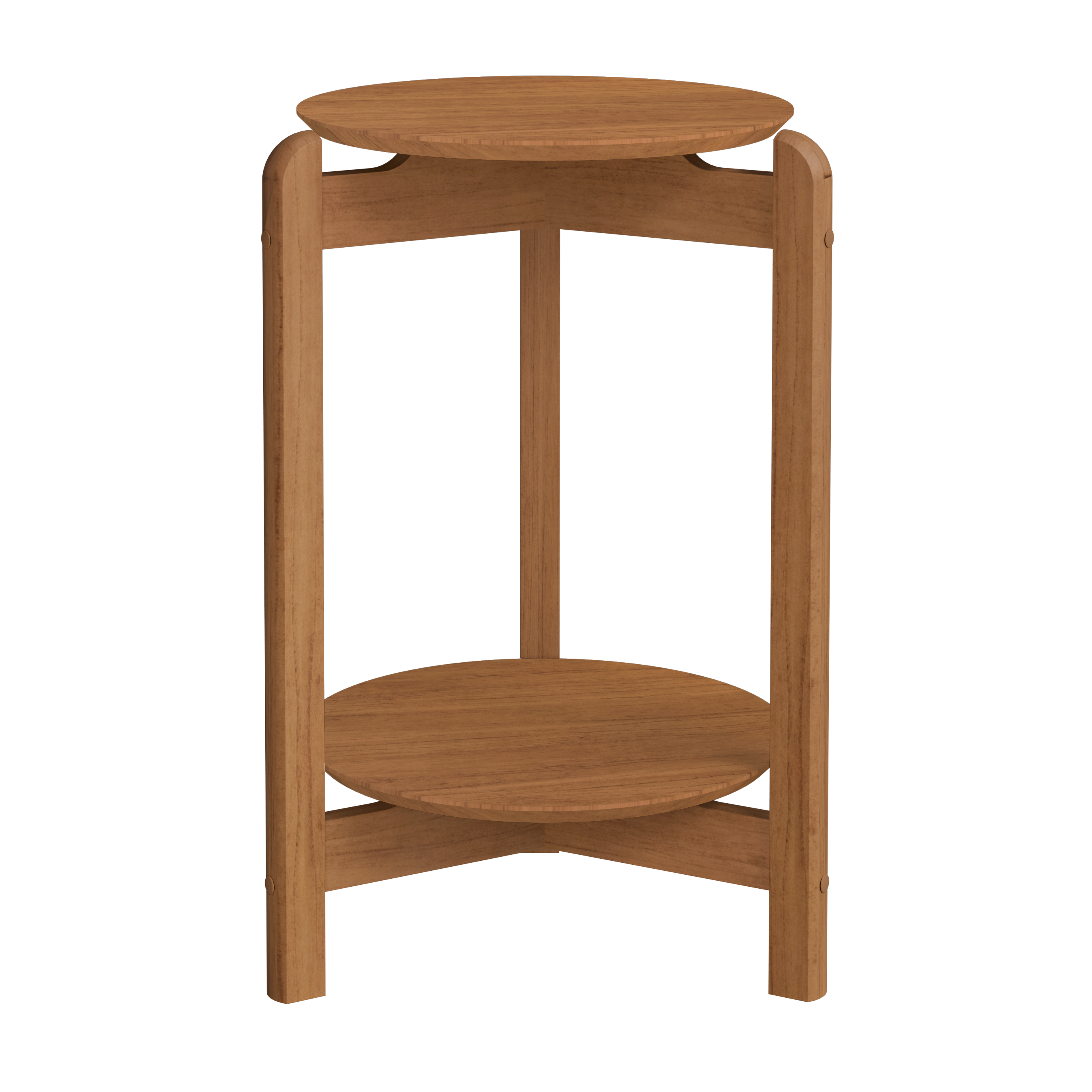 Mesa Lateral Base de Madeira Tampo em MDF Decorativa - LH Móveis