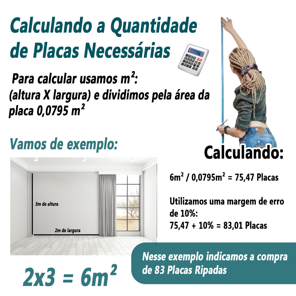 Placa Adesiva em MDF Ripado 53x15 10 Unidades Para Decoração - LH Móveis