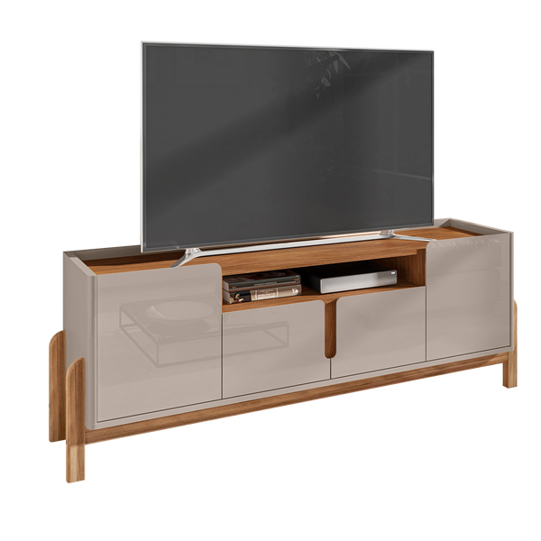 Rack Lizz para TV Até 60 Polegadas 170cm Portas com Detalhe Curvo Base