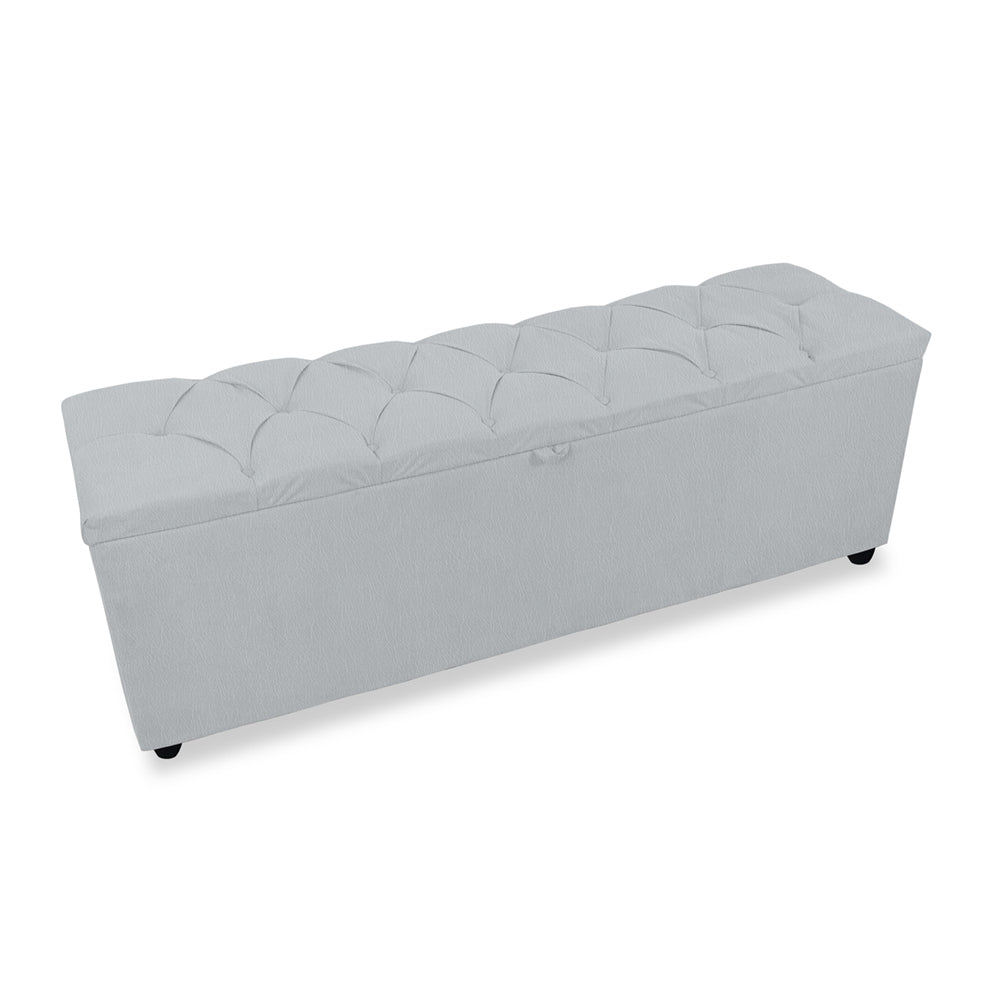Baú Recamier Detalhe Capitonê 185cm Para Cama King Intense Estrutura em Madeira Estofado Várias Cores - LH Móveis