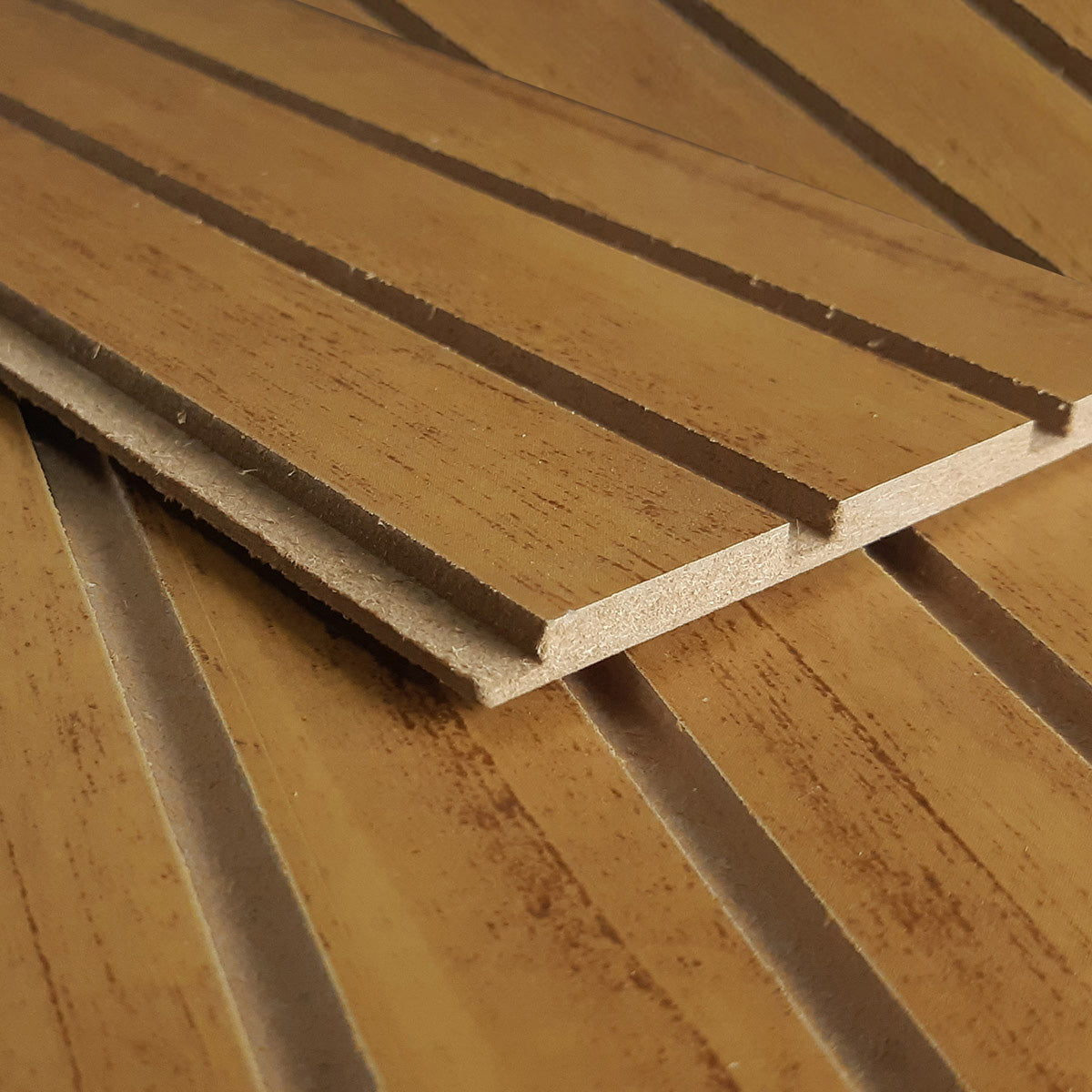 Kits Módulo Ripado Placa 45x10 Painel Autoadesivo em MDF Decorativo Fácil Instalação - LH Móveis