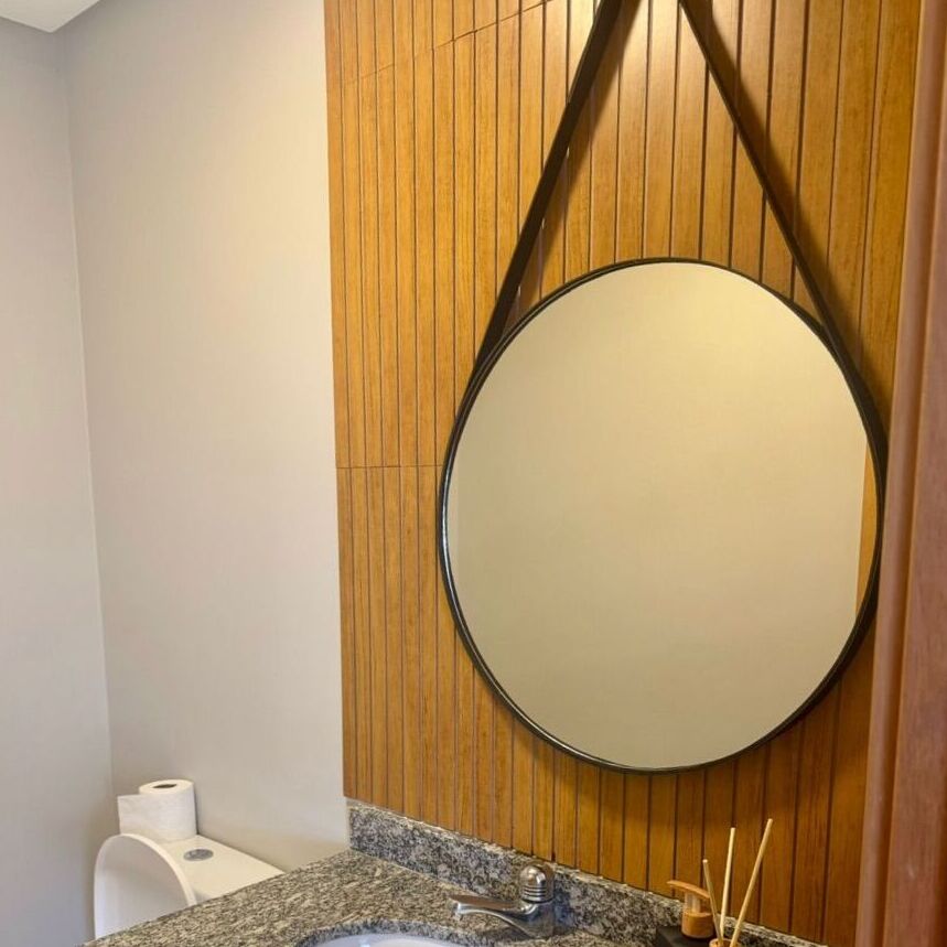Kit 10 Ripados Módulos Adesivos 45x10 em MDF Para Decoração Acompanha Dupla Face - LH Móveis