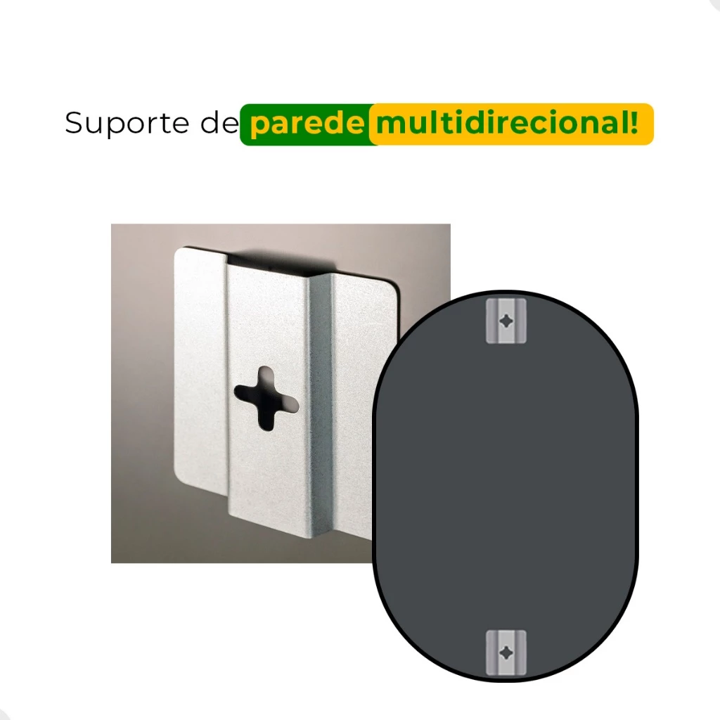Espelho Decorativo Pílula 44x64 cm Moldura em Couro Legítimo Moderno e Sofisticado