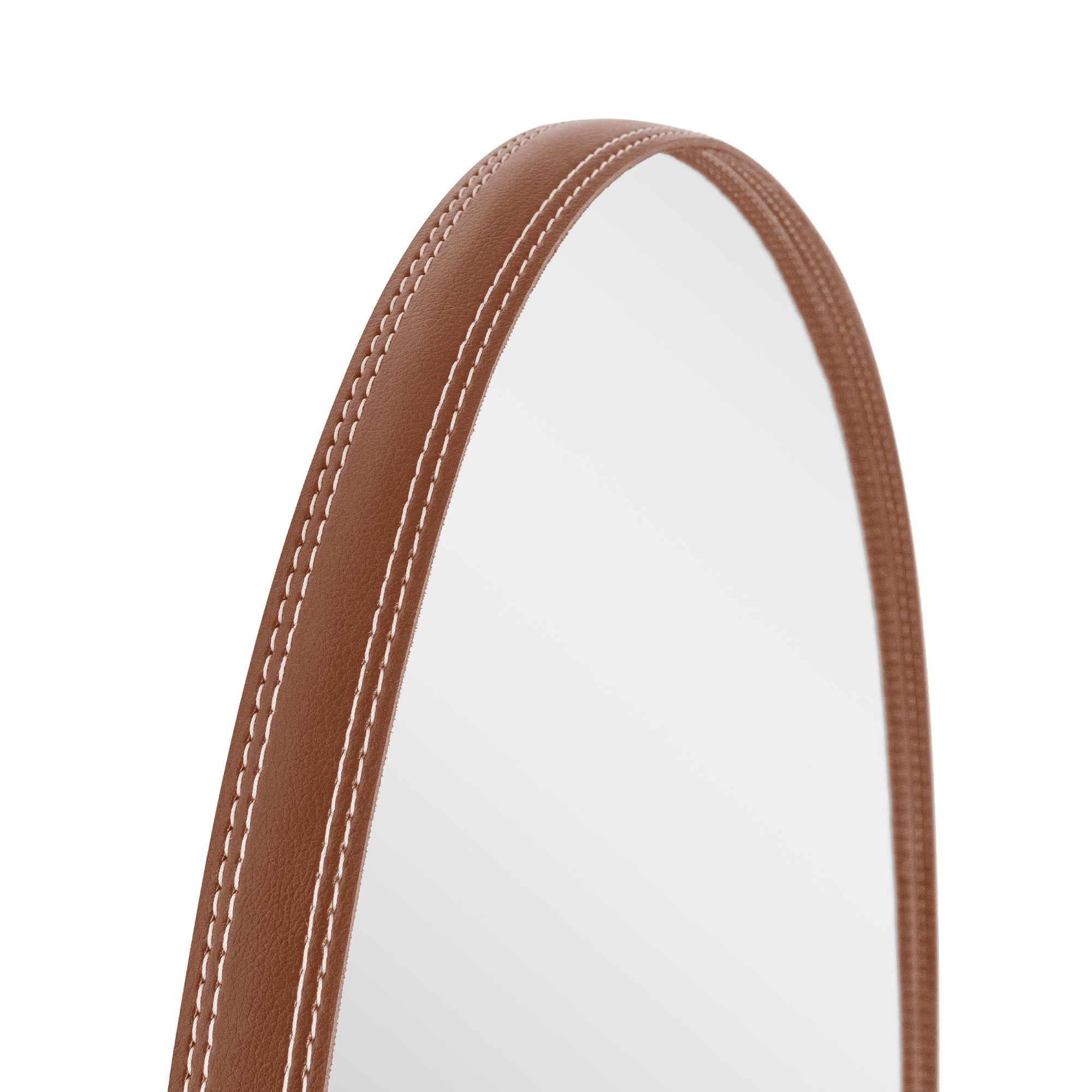 Espelho Modelo Capela 44x64cm Com Moldura em Couro Decoração Estilo Pinterest
