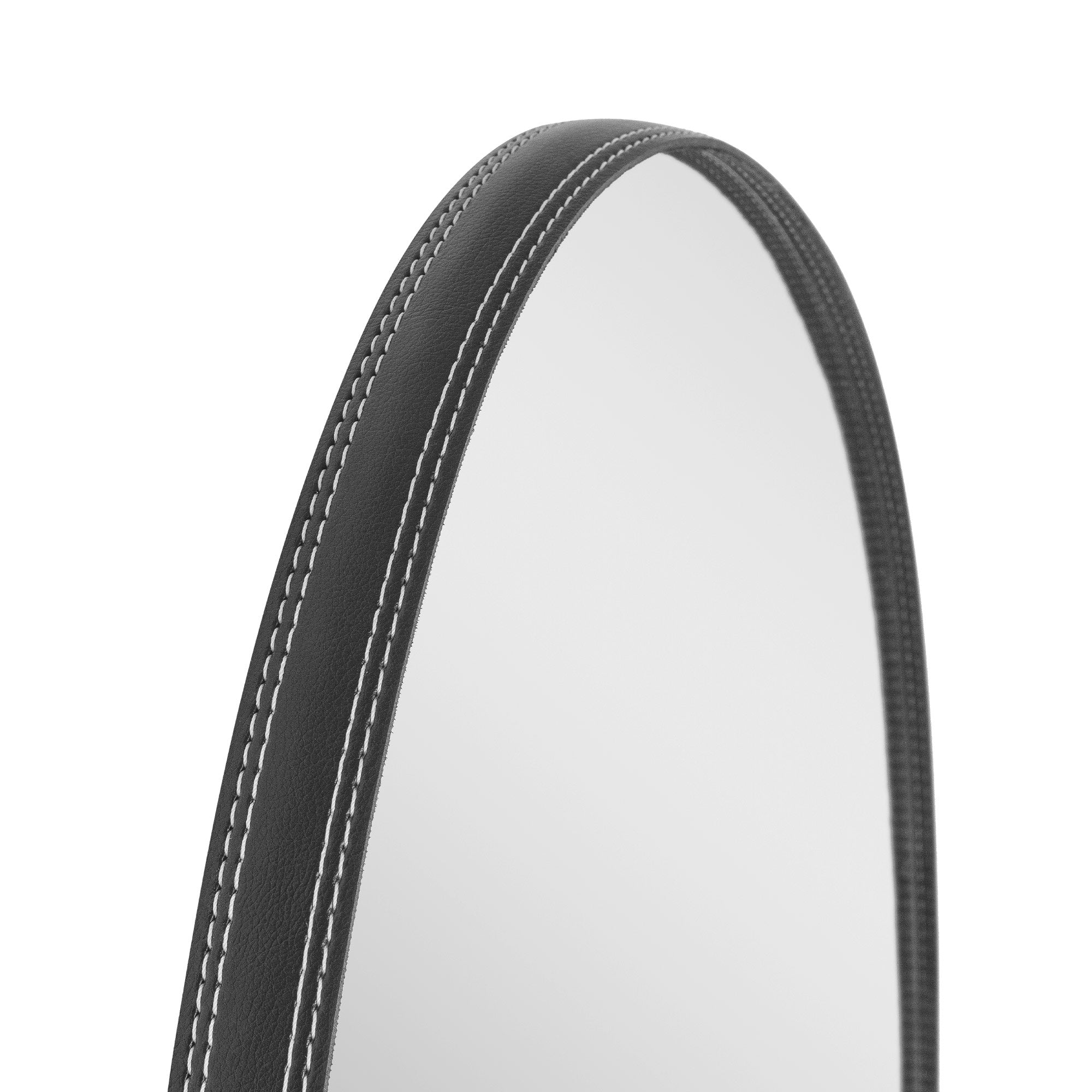 Espelho Modelo Capela 44x64cm Com Moldura em Couro Decoração Estilo Pinterest